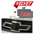 thumbnail image 2 of 2Pcs 5"x10" Chevy Emblem Bowtie Velvet Army Green Vinyl Wrap Sticker Decal Film Sheet, 2 of 8