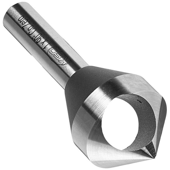 KEO Cutters KEO 53525 Acier Cobalt Évier Simple, Finition Non Revêtue (Brillante), Angle de Point 90 Degrés, Tige Ronde, Diamètre de Tige 3/8 Pouces, Diamètre du Corps 1 Pouces