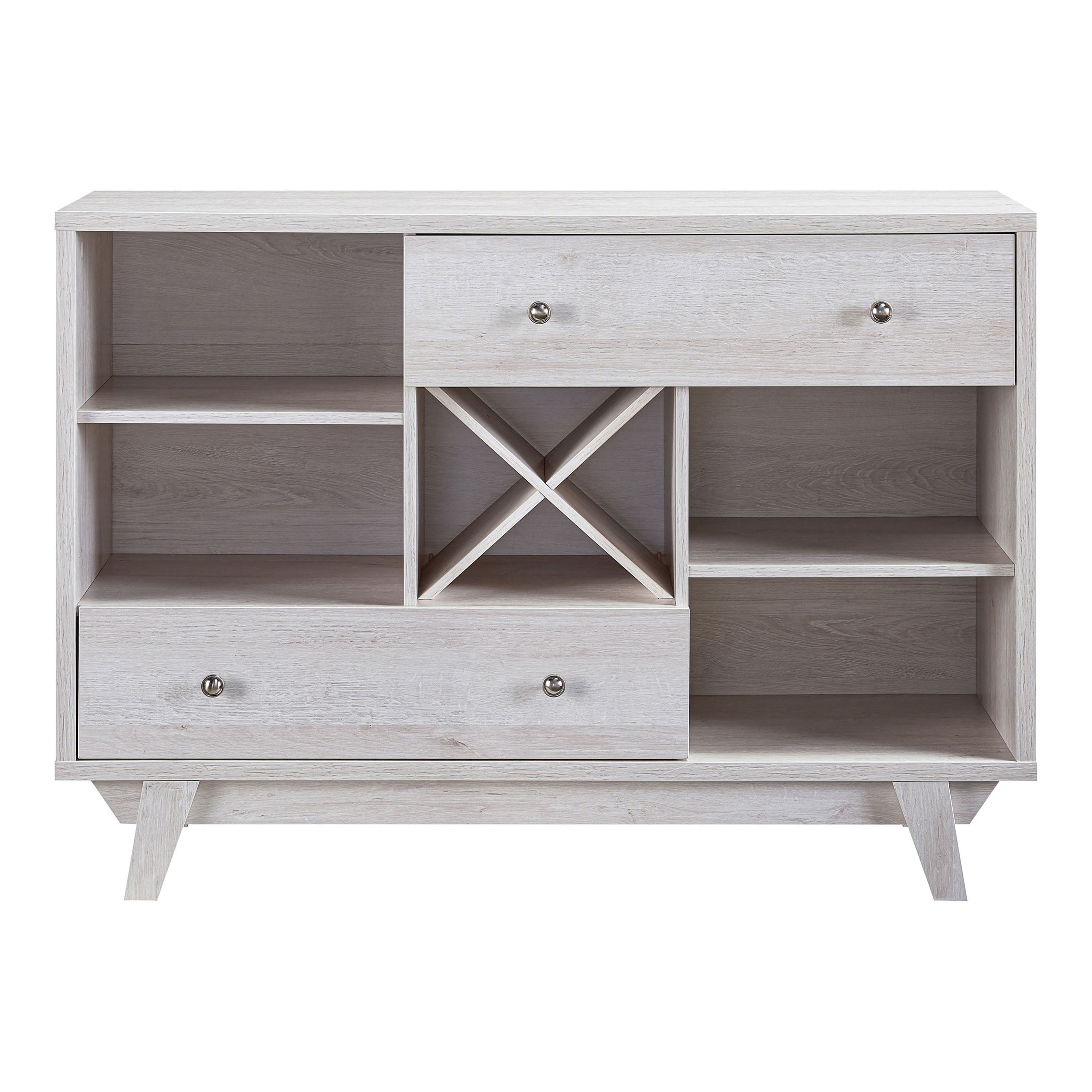 Furniture of America Bogt Multi-Storage Buffet, White Oak
