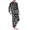thumbnail image 2 of Wukai Not All Who Wander Are Lost 2 Men's Long Sleeve Pajama Set,Long Sleeve Mens Sleepwear with Pockets & Front Fly-Large, 2 of 7