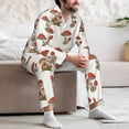 thumbnail image 7 of Sikiie Mushroom Mens Pajama Set, Soft Warm Long Sleeve Sleepwear, Cozy Button-Down Pjs for Men-Medium, 7 of 7