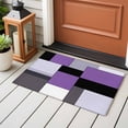 thumbnail image 4 of Black Purple Patchwork 2x3 Area Rugs for Living Room, Abstract Geometric Art Non Slip Floor Mat Washable Low-Profile Indoor Carpet for Bedroom, Dining Room, Bathroom, 4 of 9