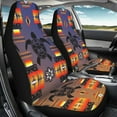 thumbnail image 4 of Xoenoiee Colorful Turtle American Traditional Pattern 2 PCS Car Seat Covers Front Auto Seat Cover, Car Bucket Seats Protector Covers Universal fit for SUV Sedan Van, 4 of 6