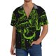thumbnail image 1 of Fotbe DINOSAUR IN SPACE Camisa Estampada de Manga Corta para Hombre, Casual de Verano, Estilo Playero, Sin Arrugas-4X-Large, 1 of 5