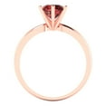 thumbnail image 4 of 1 ct Round Cut Natural Garnet Solitaire 18K Rose Gold Womens Engagement Ring, 4 of 5
