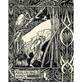 thumbnail image 2 of Beardsley, Aubrey 20x24 White Modern Wood Framed Museum Art Print Titled - Morte DArthur 1893 - Merlin and Nimue, 2 of 4