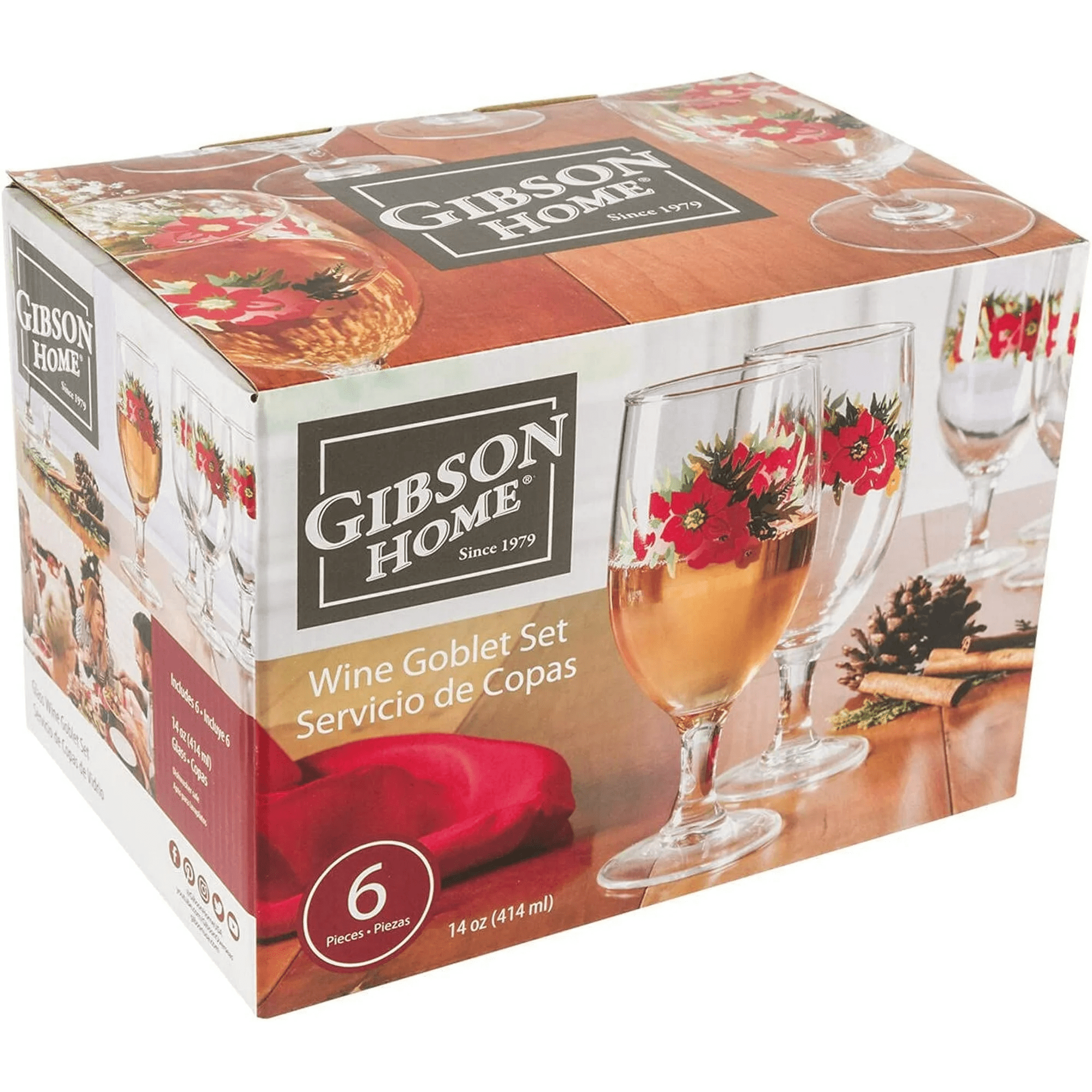 Wanda June Home Santa's Saloon 18-Ounce Stemless Wine Glass
