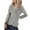 Grey, variant on Breezora Women's Lapel Button Front Long Sleeve Work Coat Casual Professional Style With Pockets L Size Black
