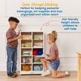 thumbnail image 3 of ECR4Kids 10 Cubby Mobile Tray Storage Cabinet, 5x2, Classroom Furniture, White Wash, 3 of 9