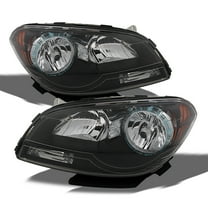 AKKON - For Chevy Malibu OE Replacement Black Bezel Headlights Driver/Passenger Head Lamps Pair New