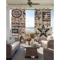 thumbnail image 4 of Blackout Curtains for Bedroom, Farmhouse 4th of July Room Darkening Window Drapes for Living Room, American Country Star Rustic Thermal Insulated Grommet Curtains, 52x90 inch, 2 Panels, 4 of 9