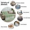 thumbnail image 6 of Throw Blanket for Couch Sage Green Striped Soft Fleece Flannel Blankets Cozy Lightweight Blanket for Home Sofa Living Room Stripes Bed Throws 50" x 60", 6 of 9
