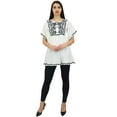 thumbnail image 3 of Phagun Women's Summer Aari Work Handkerchief Sleeve Cotton White Tunic Top-10, 3 of 9