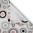 thumbnail image 4 of Ambesonne Geometric Valance Pack of 2, Circlular Doodles, 54"X18", Grey Pale Pink White, 4 of 5