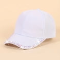 thumbnail image 2 of Rhinestone Baseball Cap with Adjustable Fit, Women's Sparkly Summer Sun Hat, Casual Glam Outdoor Headwear, 2 of 6
