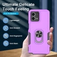 thumbnail image 6 of for Motorola G Stylus 5G 2023 Case with Tempered Glass Screen Protector,Heavy-Duty Tough Rugged Phone Case Cover with Ring Holder Kickstand for Moto G Stylus 5G 2023 (6.6", 2023) [Purple/Black], 6 of 13