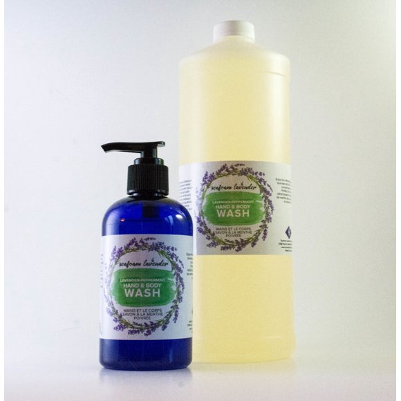 Seafoam Lavender Co. HAND & BODY WASH (GEL) (1 Litre / 33.8 fl oz Refill) - LAVENDER & MINT