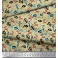 thumbnail image 3 of Soimoi Poly Georgette Fabric Floral,Fish & Deer Cartoon Fabric Prints by Yard 52 Inch Wide, 3 of 3