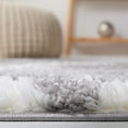 thumbnail image 4 of SAFAVIEH Tahoe Gerald Quatrefoil Shag Area Rug, 9' x 12', Grey/White, 4 of 8