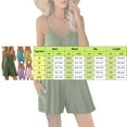 thumbnail image 2 of Womens Rompers Casual Sleeveless Shorts Jumpsuits Soild Color Summer Outfits Clothes New Jumpsuits for Women Romper with Skirt Overlay Juniors Body Suit Long Sleeved Interview Clothes for Women plus, 2 of 4