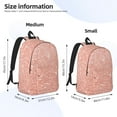 thumbnail image 3 of Yiaed Rose Gold Glitter Print Backpack, Premium Laptop Backpack, Travel Backpack for Women, Lightweight Backpacks, Comfortable Back Pack-Medium, 3 of 7