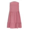 thumbnail image 6 of XIAONU Womens V Neck Sleeveless Ruffle Mini Dress Loose Casual Summer Dress, 6 of 6