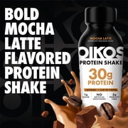 Oikos 30g Protein Shake, Mocha Latte, Shelf Stable, 12 fl oz, 4 Count Bottles