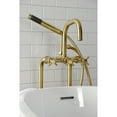thumbnail image 4 of Aqua Vintage CCK8407DX Concord Freestanding Tub Faucet with Supply Line, Stop Valve, Brushed Brass, 4 of 7