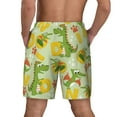 thumbnail image 4 of Daiia Cartoon Dinosaurs Mens Swim Trunks Swim Shorts Quick Dry Swim Shorts with Mesh Lining Pockets-Small, 4 of 9