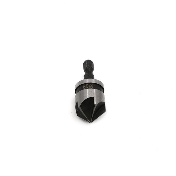 3 piezas 1/4 pulgadas vástago hexagonal 5 flauta 90 grados biselado avellanado juego de brocas 12mm 16mm 19mm liwang