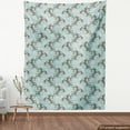 thumbnail image 3 of Ambesonne Victorian Fabric by the Yard Upholstery, Vintage Floral Stalks, 10 Yards, Seafoam Brown White, 3 of 4