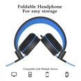 thumbnail image 3 of ELECDER i37 Auriculares para Niños Niños Niñas Niños Adolescentes Plegables Ajustables On Ear Auriculares Jack de 3,5 mm Compatible con Teléfonos Móviles Computadora MP3/4 Kindle School Tablet Negro/A, 3 of 5