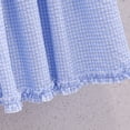 thumbnail image 3 of DAETIROS Girls Gingham Tiered Ruffle Maxi Skirt for Kids Long Blue Elastic Waist Casual Party Swing Skirt Size 120-170,Size 7-8T, 3 of 7