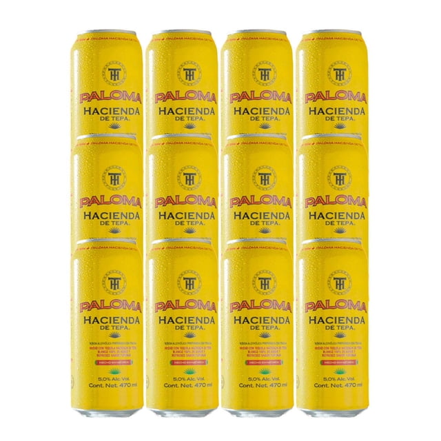 Pack de 12 Bebida Preparada Hacienda De Tepa Paloma Lata 470 ml