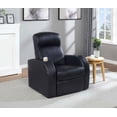 thumbnail image 2 of Cyrus Upholstered Track Arm Recliner Black, 2 of 9