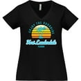 thumbnail image 3 of Inktastic Summer Enjoy the Sunshine Fort Lauderdale Florida in Blue Women's Plus Size V-Neck T-Shirt, 3 of 5