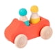 thumbnail image 4 of Coche de juguete de madera Montessori, regalos del Día de San Valentín para niños, coche de empuje, juego de vehículos de madera de arcoíris, juguete carro rojo, 4 of 9