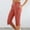 Red, variant on Hrsba Womens Plus Size Casual Pants, High Waisted Pants for Women Solid Color 7/8 Length Pants with Drawstring Elastic Waist Pockets Split Hem Casual Ladies Pants