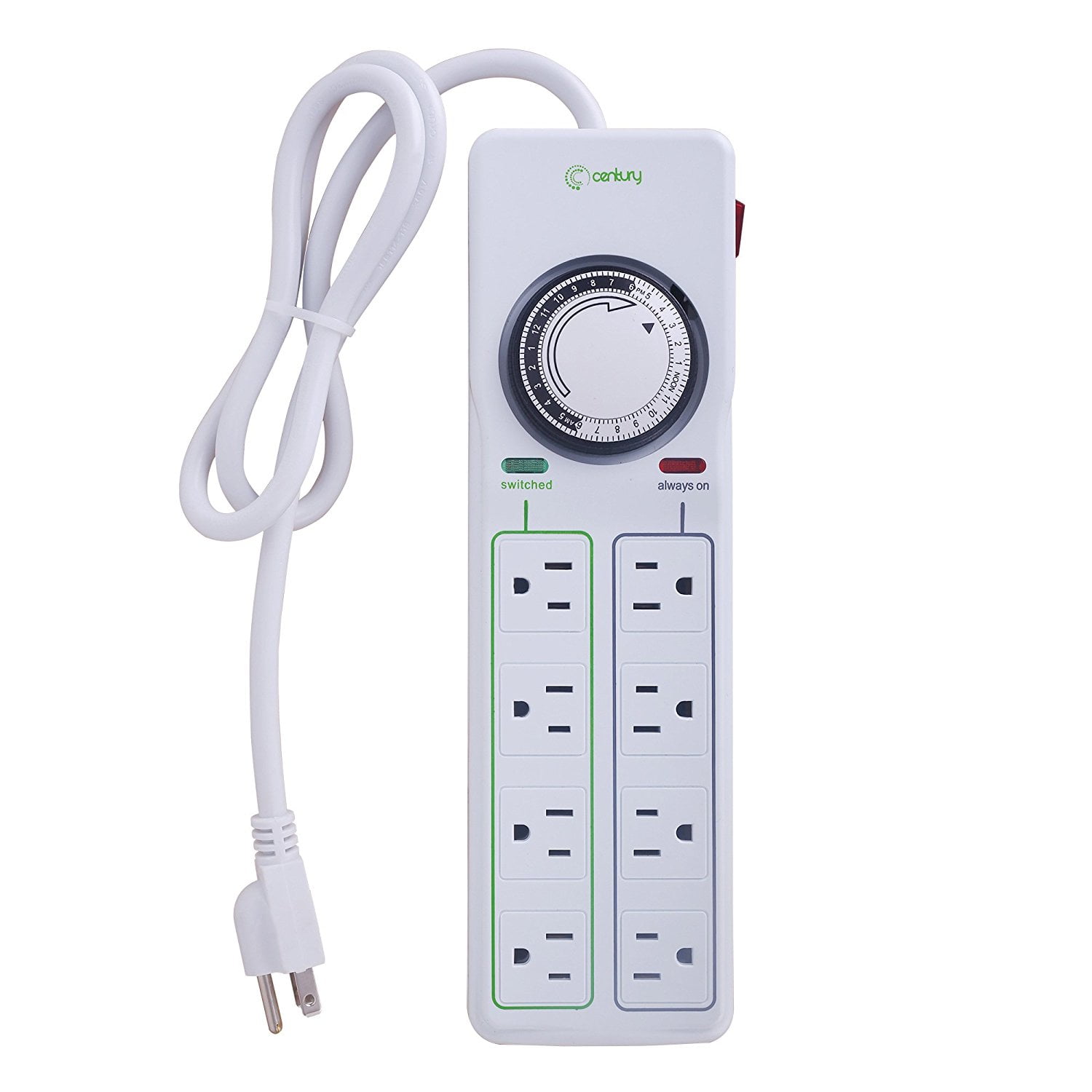 Century Surge Protector with 8 Outlets & Timer by Century Timer by Century