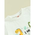 thumbnail image 6 of Bslissey Toddler Little Boys Summer 2Pcs Outfits Dinosaur Print Short Sleeve T-shirt Tops + Elastic Waist Shorts 18M 24M 3T 4T 5T 6T Kids Casual Long Pants Sets, 6 of 9