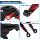 thumbnail image 4 of Palancas de freno y embrague cortas y largas para Kawasaki ER-5 2004-2005, palanca de freno ajustable de motocicleta, aleación de aluminio, cabeza negra, mango rojo, 4 of 6