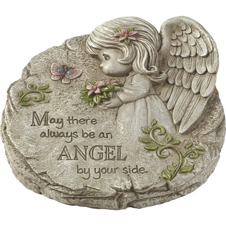Precious Moments May There Always Be An Angel By Your Side Memorial Resin Garden Stone