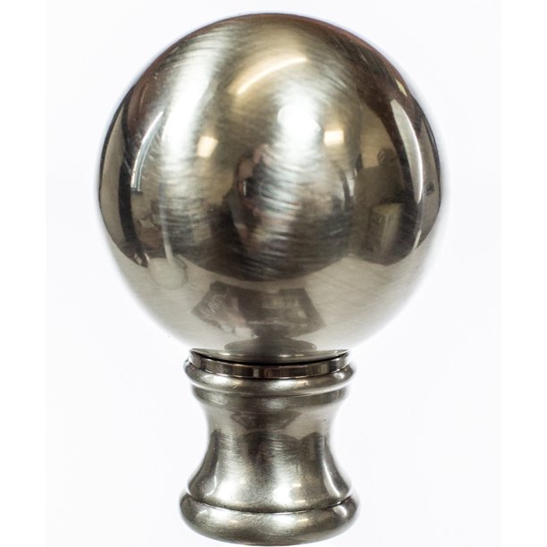 Solid Sphere Finial Brushed Nickel 1.75"