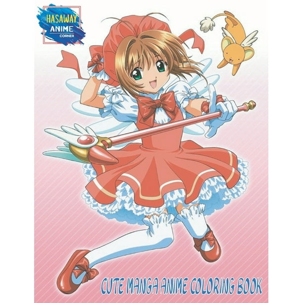 Hasaway Anime Corner: Cute Manga Anime Coloring Book : Beautiful Withches  Fairy Magic Fantasy Kawaii School Girls,
