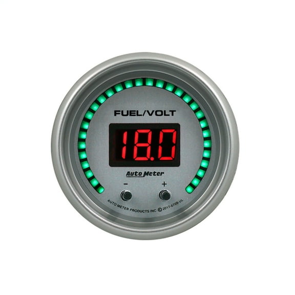 AutoMeter 6709-UL Ultra-Lite Elite Digital Fuel Level/Voltage Gauge