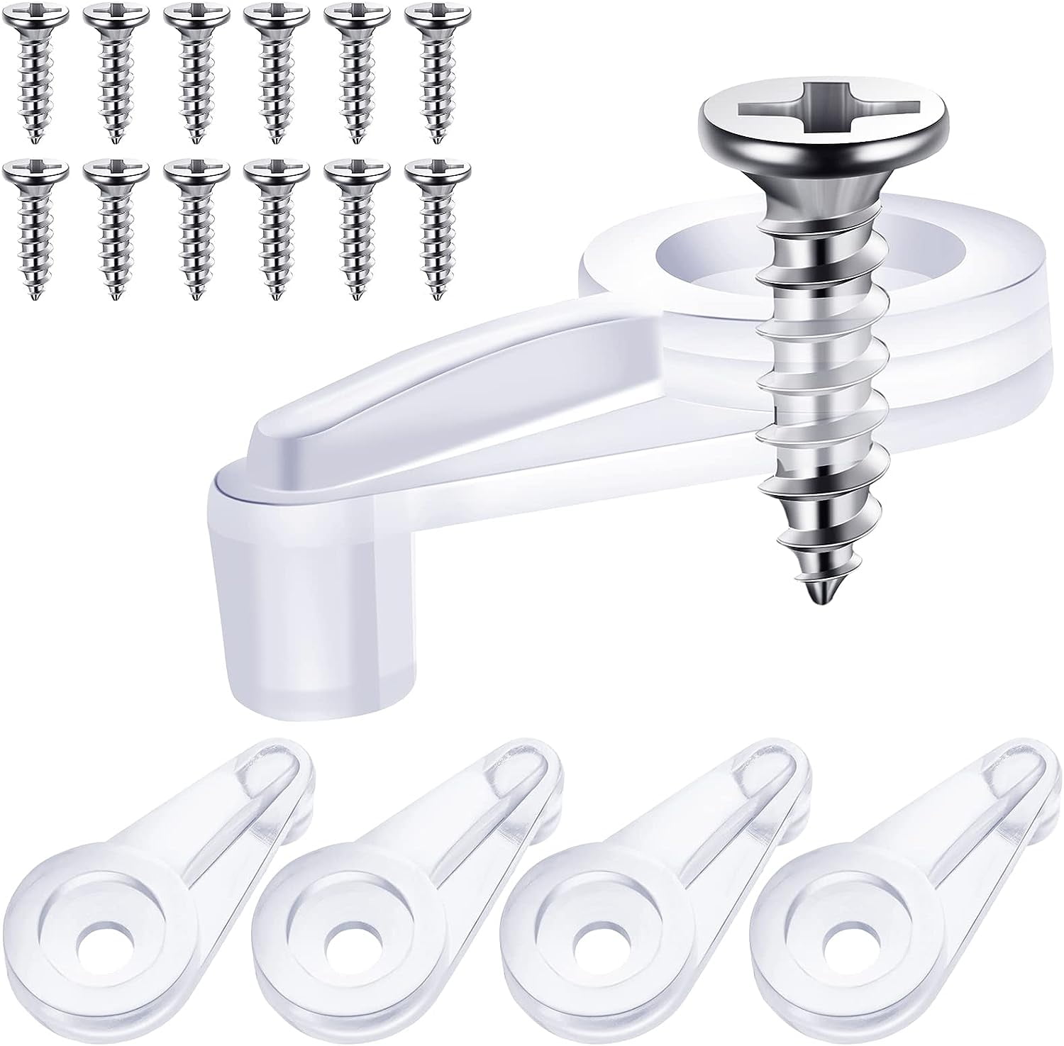 20 Pack Mirror Holder Clips Glass Retainer Clips Kit Mirror Hanging Kit