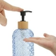 thumbnail image 3 of Unique Bargains 1 Pc Durable Cylinder Argyle Soap Dispenser 13.53oz Blue Black, 3 of 6