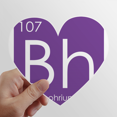 thumbnail image 1 of Chestry Elements Period Table Transition Metals Bohrium Bh Heart Vinyl Sticker Bicycle Bottle Decal, 1 of 3