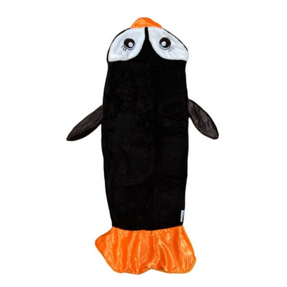 Snuggie Tails - Penguin Super Soft Wearable Throw Blanket for Child Black