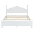 thumbnail image 5 of 3-Pieces Bedroom Sets, Queen Size Platform Bed Frame with Headboard, Footboard and 2 Nightstands, Fully Mattress Foundation with Heavy Duty 10 Wooden Slats Support, No Box Spring Needed, White, 5 of 9